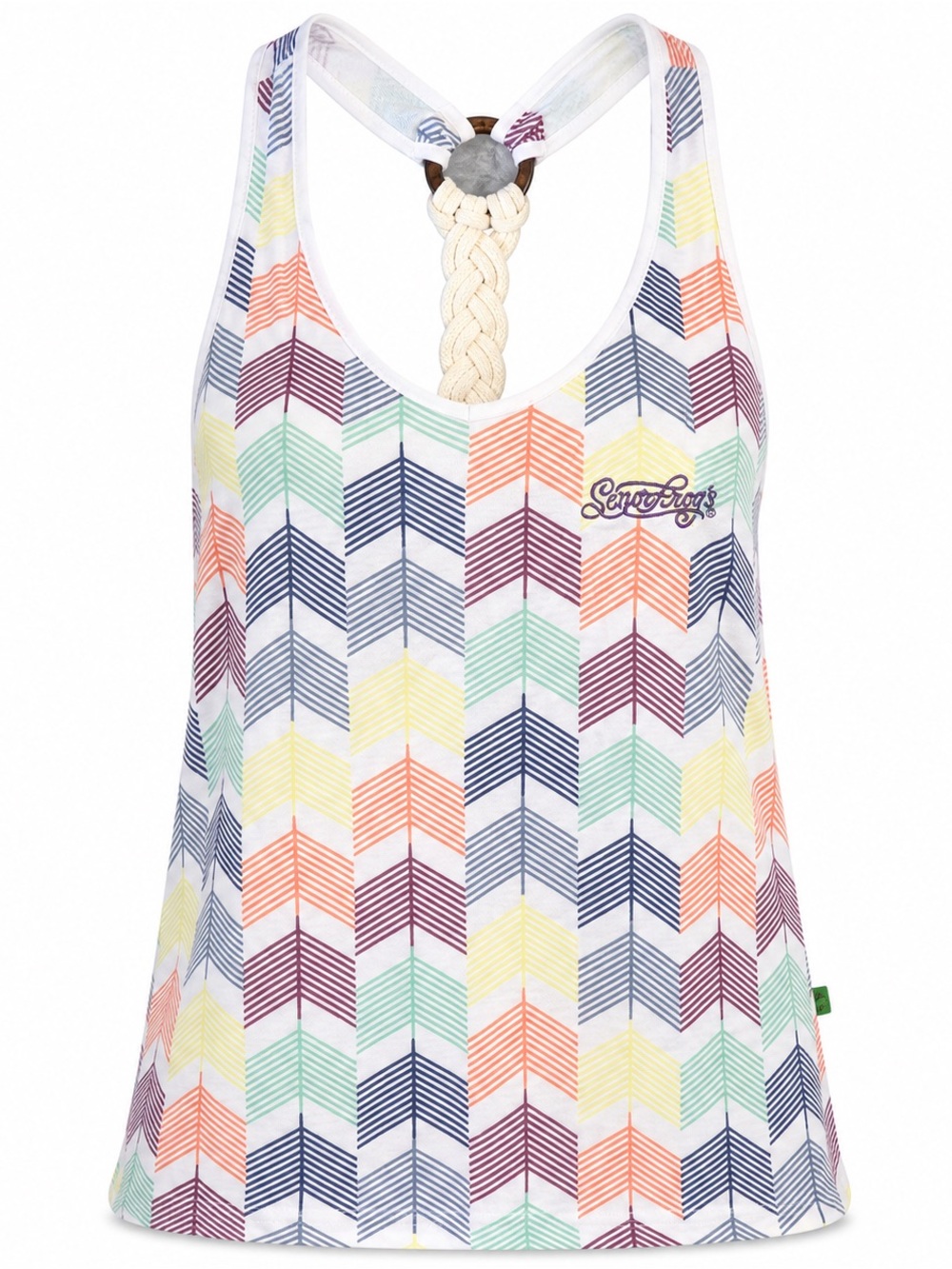 Señor Frog’s NWT Multicolor Arrow Braided Racerback Tank Top Small